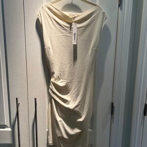 DKNYC Off-White Ruched Dress